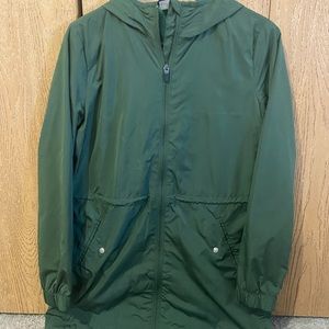 Green women’s light weight jacket.